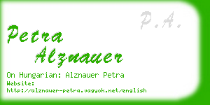 petra alznauer business card